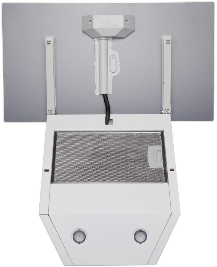 Вытяжка наклонная Colibri White, 50 см, без угольн. фильтра, белый, Konigin