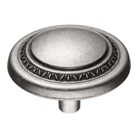 Ручка-кнопка, 15.731.00.16, d=70мм, металл, старое серебро