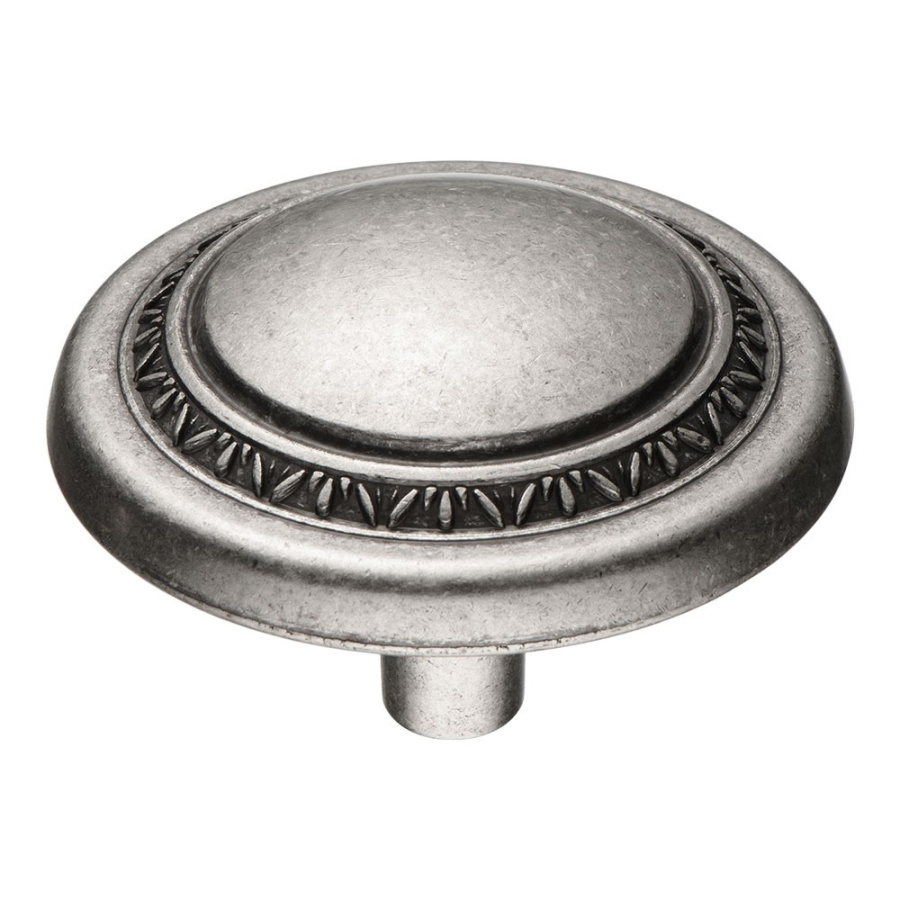 Ручка-кнопка, 15.731.00.16, d=70мм, металл, старое серебро