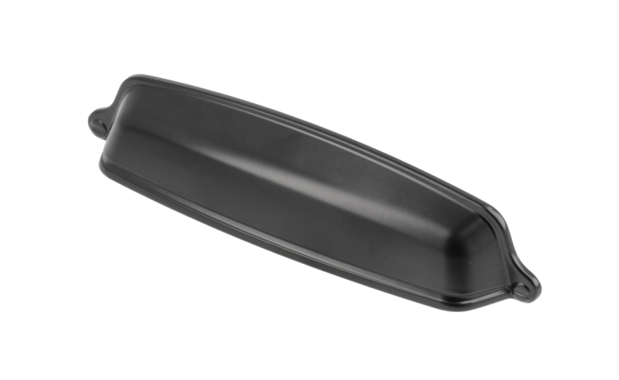 Ручка-раковина, EVER, 128мм, металл, черный матовый, GTV