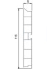 Цоколь пластиковый, h=120мм, L=4000мм, пластик, белый матовый, Россия