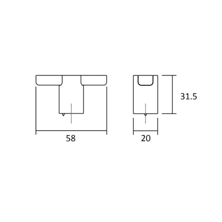 Ручка-кнопка, FUSION, 0627058Z618, 58х20х31,5мм, металл, шампань, Viefe