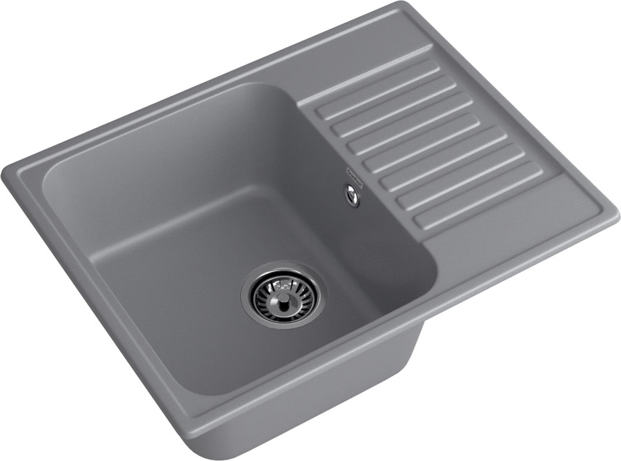 Мойка GranFest QUARZ 13, 617х480 мм, темно-серый (прямоугольная, без сифона)