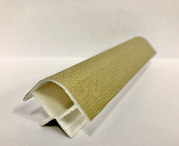 Угол 90* для цоколя универсальный, h=150мм, пластик, золото шлифованное (38), Россия