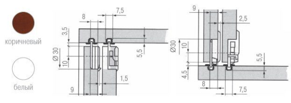 Ролик верхний мех раздвиж, белый