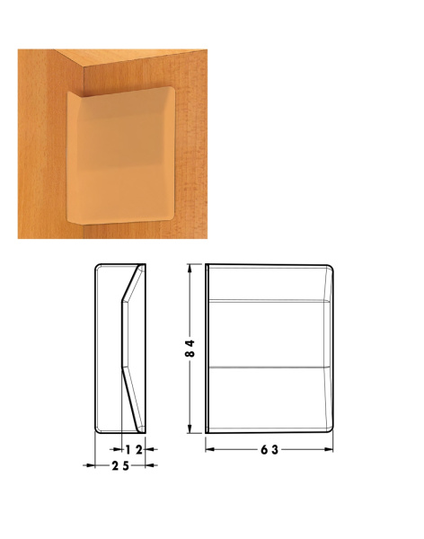 Навес для шкафа Kalmar, нагрузка 200кг на пару, навес 60х80мм, антрацит, HISSEN