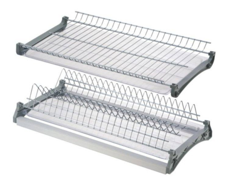 Сушка 2-х ярусная, 400мм, 2 поддона, с рамой, с креплениями, хром, CMF