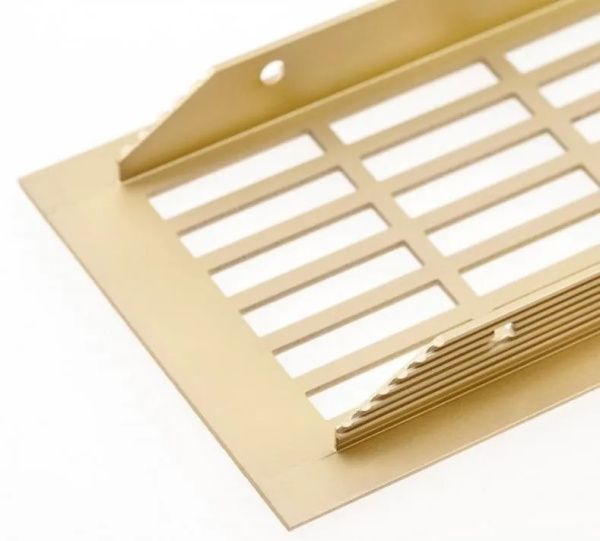 Вентиляционная решетка для цоколя, 480х80мм, алюминий, золото, GTV
