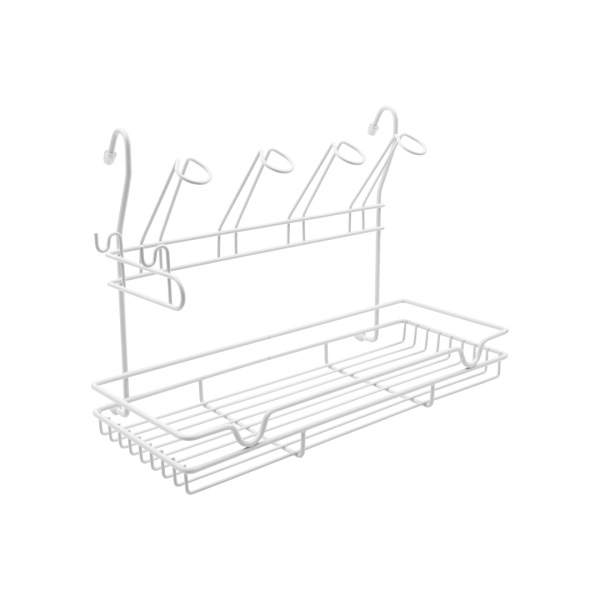 Полка комбинированная, 390х185х270мм, белый матовый
