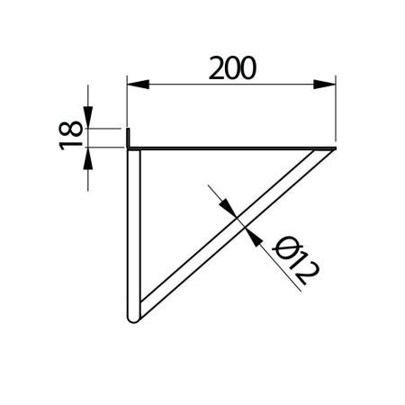 Полкодержатель WIRE, 200х160мм, 60кг на пару, черный матовый, GTV