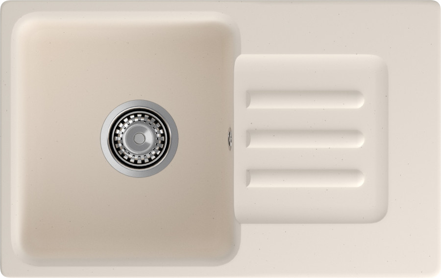 Мойка ЭкоМ М-680, 680х430мм, мрамор, белый (без сифона)