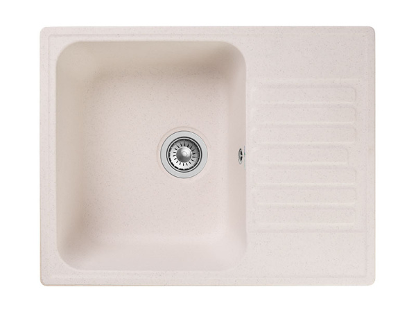 Мойка GranFest QUARZ 13, 617х480 мм, белый (прямоугольная, без сифона)
