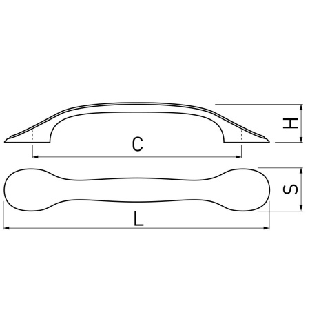 Ручка-скоба, PALERMO, 96мм, металл, античное серебро