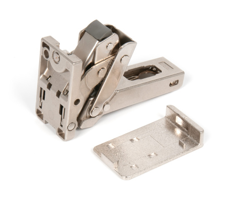 Петля 110* для стекла, 7-ми шарнирная, с пружиной, никель