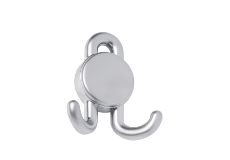 Крючок, 321, двухрожковый, металл, матовый хром