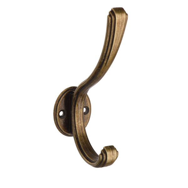 Крючок, KR 0270, двухрожковый, оксидированная бронза