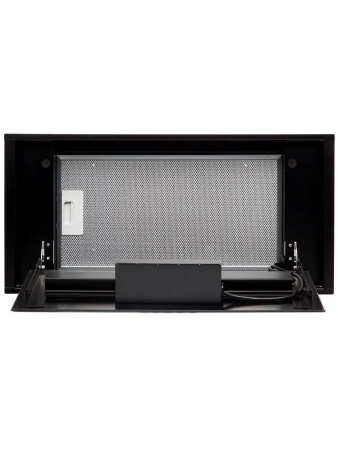 Вытяжка полновстраиваемая Extra, 60см, б/угольного фильтра, черный матовый/стекло черное, Konigin