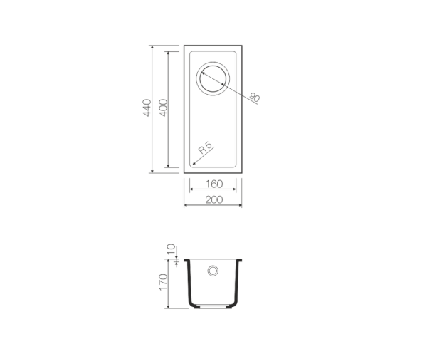 Мойка Bosen 20-U-BE, Tetogranit/ваниль