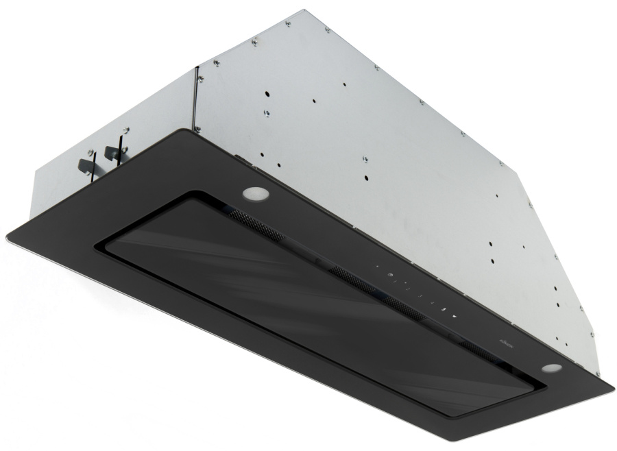 Вытяжка полновстраиваемая Falcon Black Glass 80, 80см, с угольным фильтром, черный, Konigin