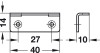 Ограничитель для двери, L=150мм, левый, никелированная сталь, Hafele
