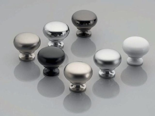 Ручка-кнопка, BERGAMO, d=33мм, металл, черный матовый, GTV