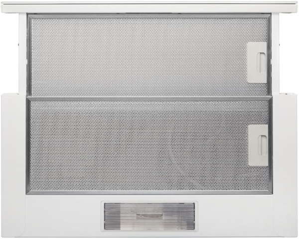 Вытяжка встраиваемая телескопическая Helena White Glass, 60 см, б/уг. фильтра, белый, Konigin