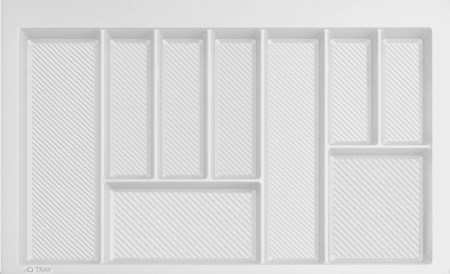 Лоток для кухонных принадлежностей TRAY 800, 690-750х420-490мм, белый, AQ