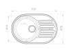 Мойка GranFest QUARZ 18, 737х478 мм, черный (овальная, без сифона)