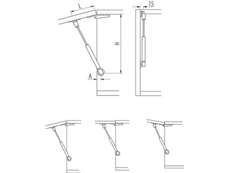 Кронштейн газовый 100N, серый, GTV