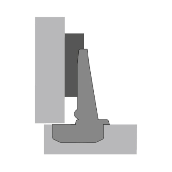 Петля SLIDE-ON 2333, накладная, 95°, чашка TH42 D35, без планки