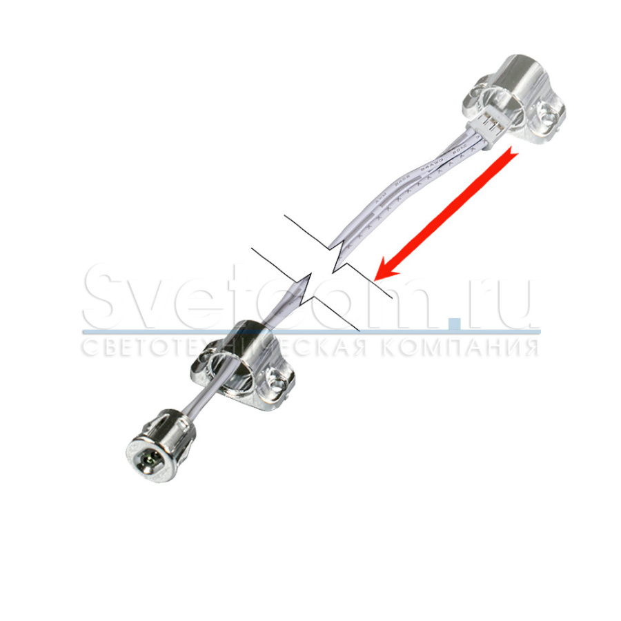 Выключатель ИК на преграду, с выносными сенсорами (2 шт.), 220В/250Вт, врезной Ø10мм/накладной, хром, DD-220-2