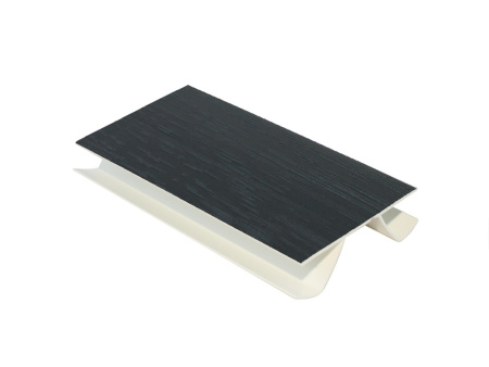 Угол для цоколя универсальный гибкий, h=100мм, пластик, дуб антрацит (серый жемчуг) Россия