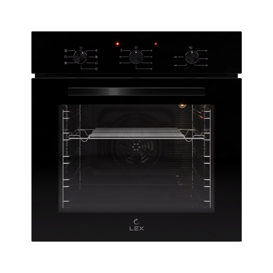 Духовой шкаф EDM 073 BBL, 60 см, стекло, черный, Lex