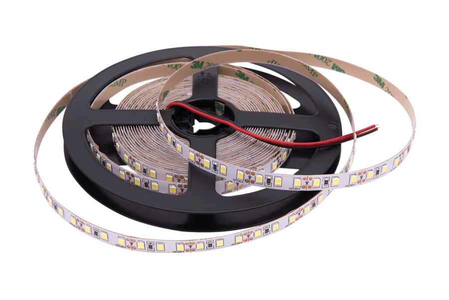 Лента  8х5000мм, SMD 2835, 12В, теплый,  9.6 Вт/м, 120 диодов/м, 400 Лм/м, IP20, SWG