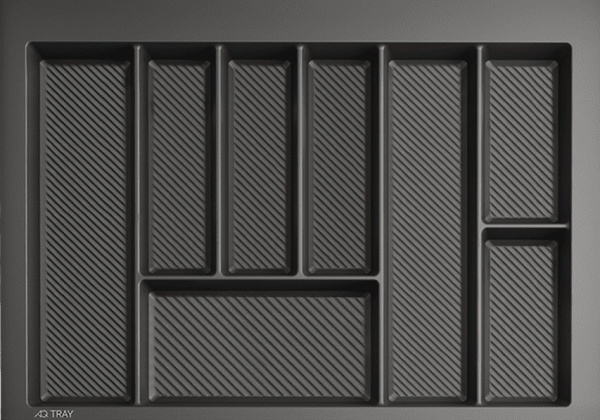 Лоток для кухонных принадлежностей TRAY 700, 590-650х420-490мм, графит, AQ