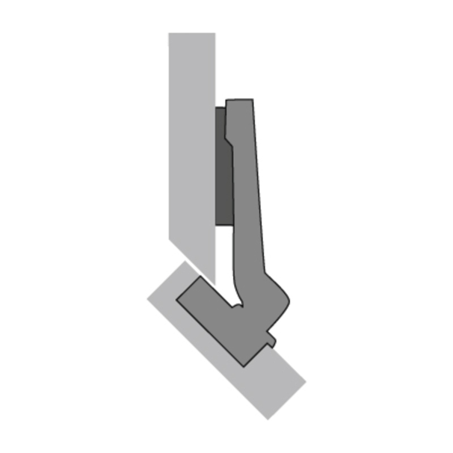 Петля INTERMAT 9936, накладная, +45°/95°, чашка TH42, d=35мм