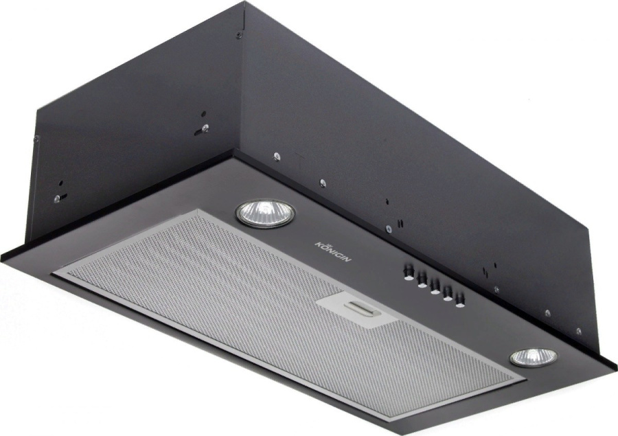 Вытяжка полновстраиваемая Inbox Plus, 60см, без угольного фильтра, черный, Konigin