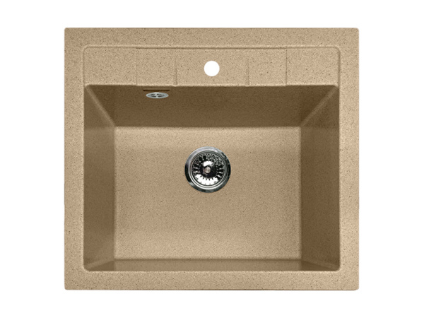 Мойка GranFest QUADRO 561, 560х500 мм, песочный