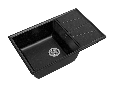 Мойка GranFest VERTEX V-780L, 780х500 мм, черный