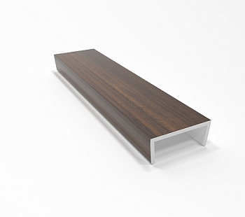 Торцевая заглушка для цоколя, h=150мм, пластик, орех темный, Россия