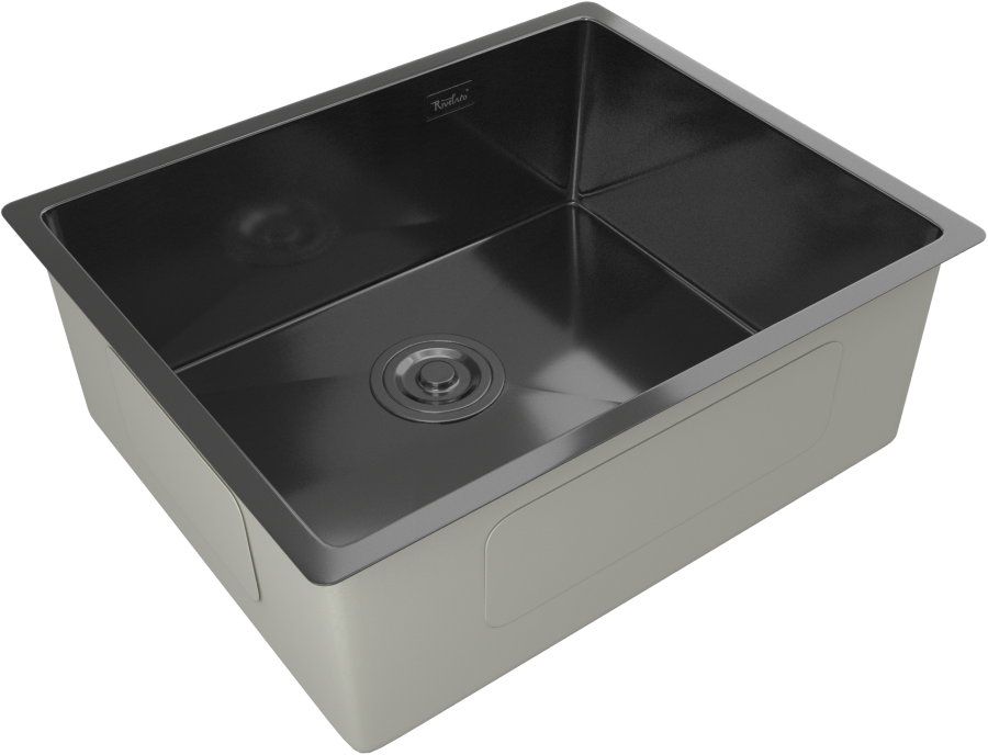 Мойка Rivelato RINOX 5444 UN PVD black, 540х440х200мм, черный PVD