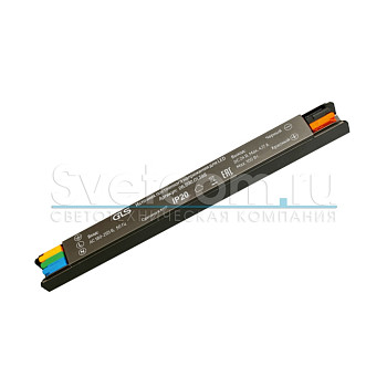 Трансформатор 100W/24V, 4A, защита от КЗ, 230х20х19.5, IP20, сверхтонк., быстрозажим., алюминий, GLS