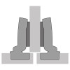 Петля SENSYS 8645i, полунакладная, 110*, с доводчиком, без планки, 52мм, черный обсидиан