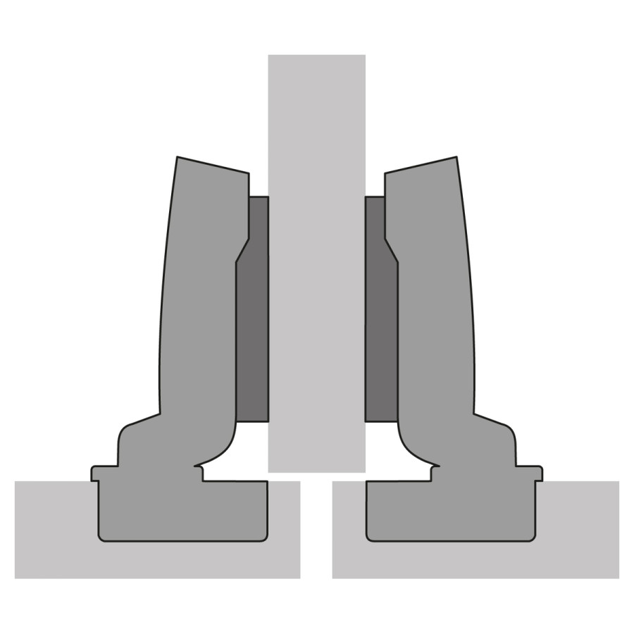 Петля SENSYS 8645i, полунакладная, 110*, с доводчиком, без планки, 52мм, черный обсидиан