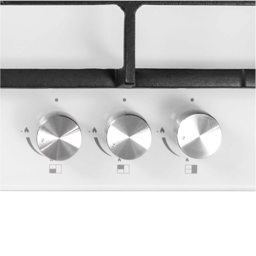 Варочная панель газовая GVG 431 WH, 45см, белое стекло, Lex