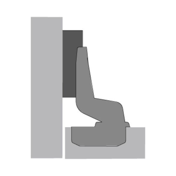 Петля SLIDE-ON 2333, внутренняя, 95°, чашка TH42 D35, без планки