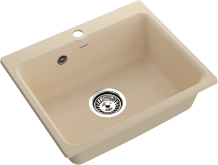 Мойка GranFest SMART 520, 520х430 мм, бежевый (без сифона) 