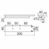Крепление к стене ST03, L=200 мм, черный матовый, Modus