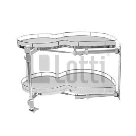 Механизм 450мм в угловой шкаф, 864-964х500х530мм, левый, с доводчиком, Lotti