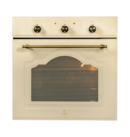 Духовой шкаф EDM 6075 C IV, 60 см, стекло/эмаль, ivory (слоновая кость)/бронза, Lex